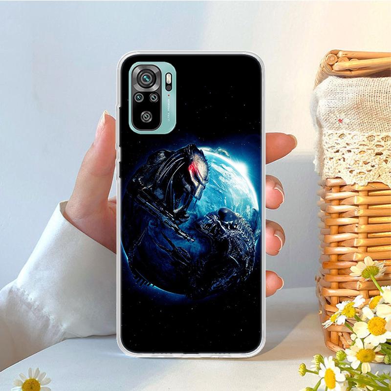 Alien Vs Predator Painted Soft Phone Case For Xiaomi Redmi Note 15 14 14S 13 12 Pro Plus 12S 11 11S 11E 10 10S 11T 5G Fundas Coq