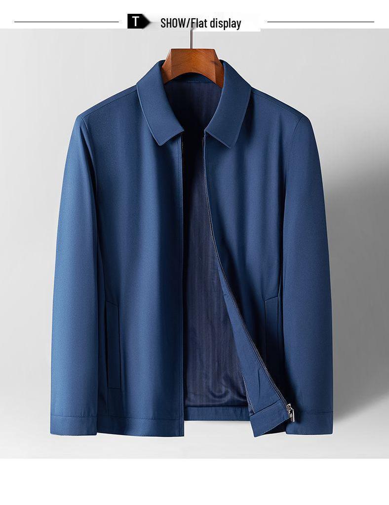 Men's Counter 2025 Spring/Autumn Business Casual Jacket - Middle-aged Executive Turn-down Collar Outerwear