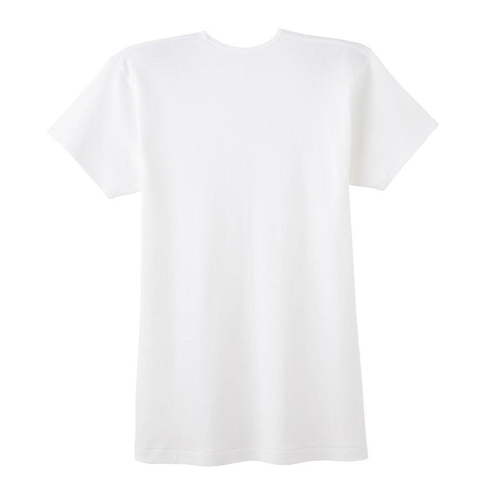 Gunze RP58162 Inner Rib Short Set of Size LL To Japan Size Men's Shirts, Far-Infrared Knit, 100% Cotton, Sleeve, U-Neck, 2, White, (Japan XL)