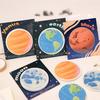 Planet-Themed Round Note Pads Creative Earth Moon Self-Adhesive Memo Pads for Students Practical Office School Supplies