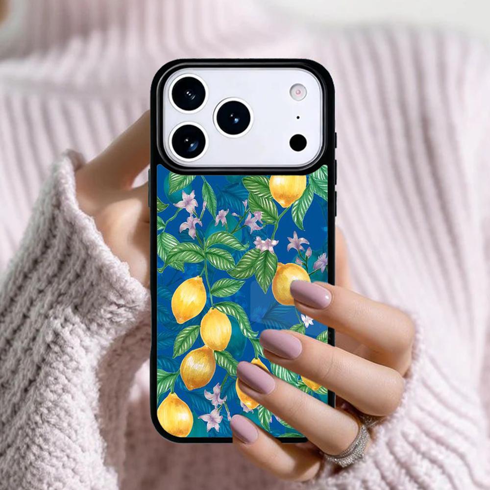 Mediterranean Lemon Phone Case For Apple iPhone 17 Air 16E 15 14 Plus 13 12 11 Pro Max Mini Funda Cover