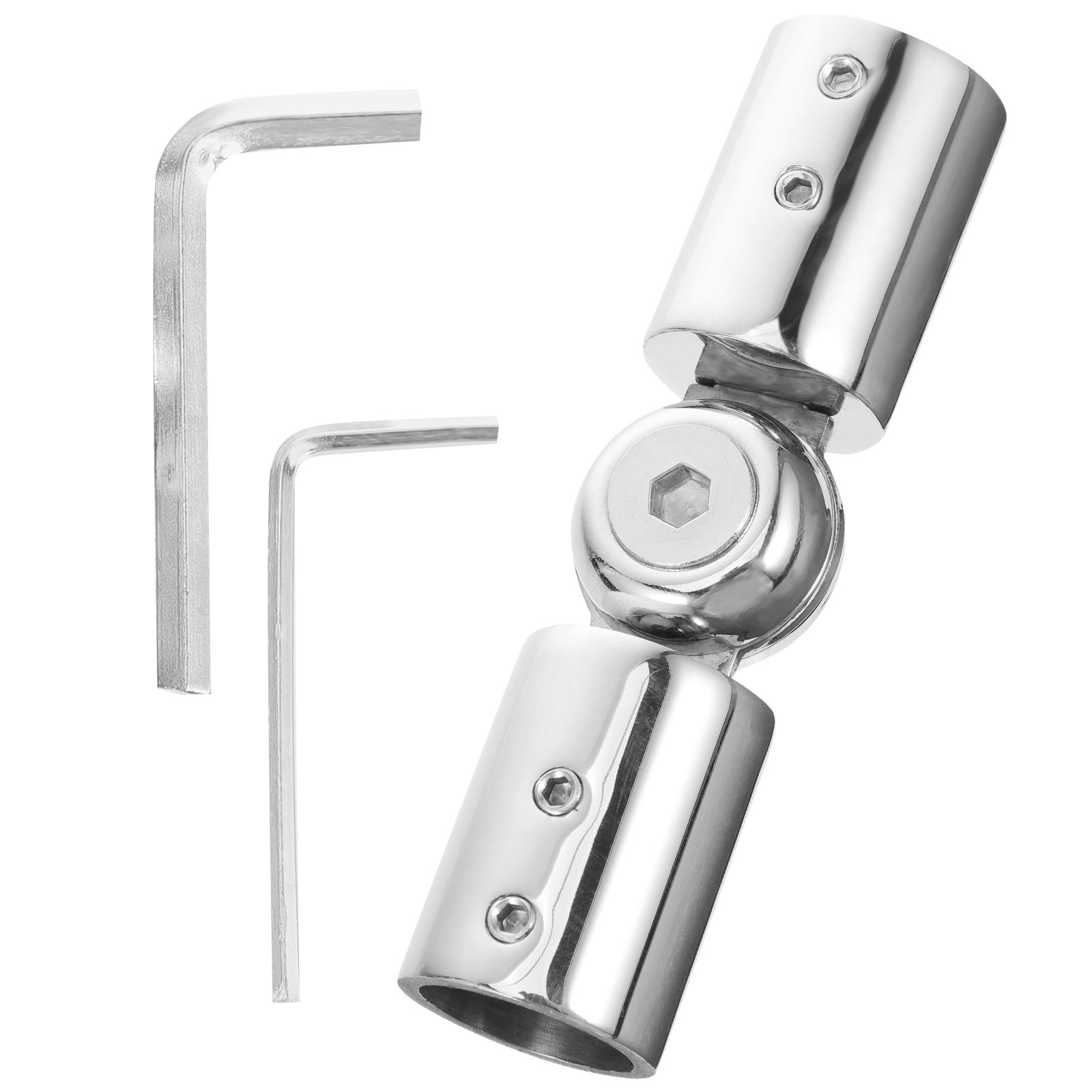 

Stainless Steel Curtain Rod Elbow Connector Hinged Curtain Corner Connector