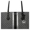 MICHAEL KORS Sheila Sheila logo printed snap fastening coated canvas shoulder bag large women's black