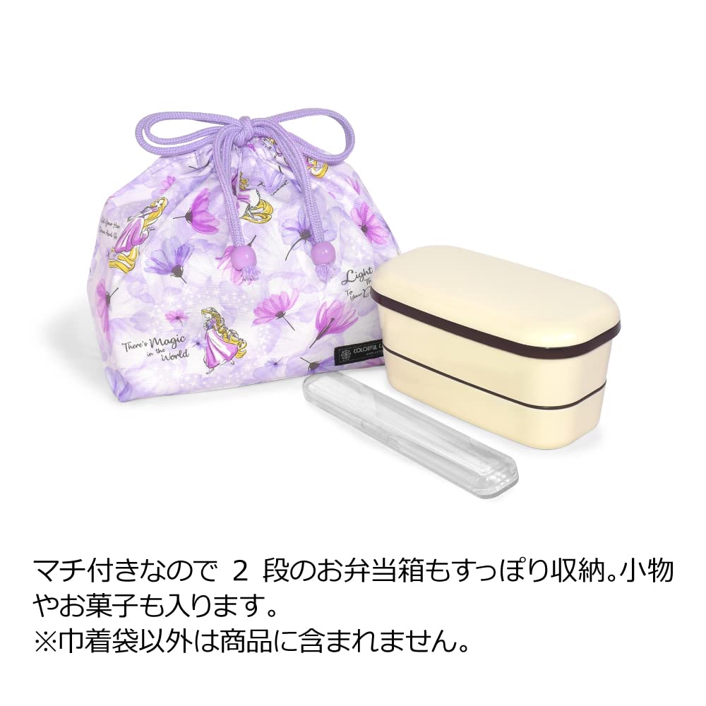 COLORFUL CANDY STYLE Disney Drawstring Lunch Bag with Name Tag (Medium) / Rapunzel / FASHIONABLE PRINCESS / Rapunzel / Princess Rapunzel N3492000