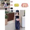 Trendy Solid Color Kids Shoulder Bag With Breathable Pu Material And Bow Accent