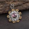 Joyería de Piedra Preciosa Rodonita Negra, Colgante de Plata de Ley 925 Sólida Hecho a Mano Precioso Colgante de Cadena de Plata Para Regalo de Boda