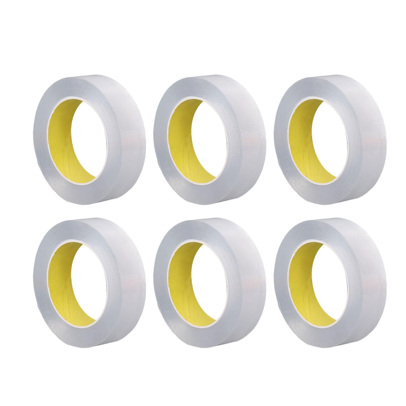 

10 рулонов двустороннего скотча толщиной 0,1 мм, прозрачная акриловая сверхпрочная монтажная клейкая лента для