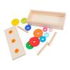 10 Rings Puzzle Game Wooden Tower rly Educational Logic Thinking Block Game Toy for Kids