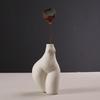 Nordic White Ceramic Human Body Art Vase - Decorative Sculpture for Home