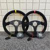 13inch Suede Leather Sim Race Steering Wheel JDM Rally Racing Sports Steering Wheel
