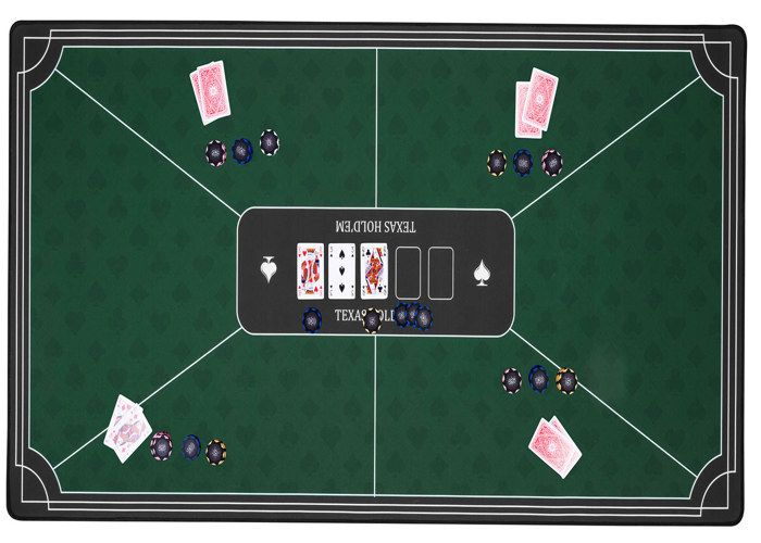 Pokermatte - ENGELHART - 120 cm x 60 cm - Rutschfest - Polyester und Gummi - 3 mm dick