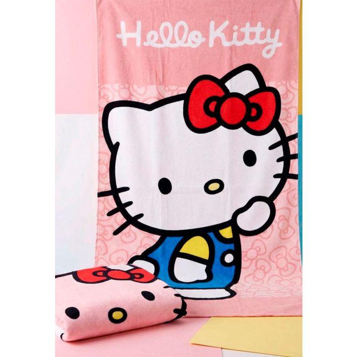 Serviette - SANRIO - Hello Kitty - Coton - Très absorbante - Multicolore