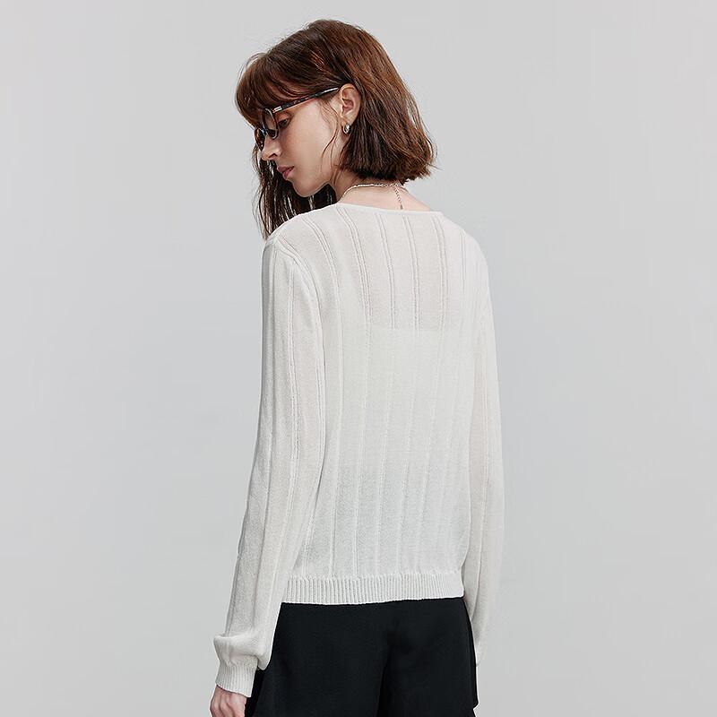 Women's V-neck Ribbed Knit Cardigan
