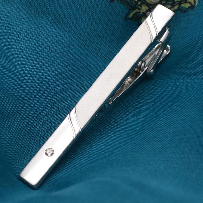 1Pc Silver Color Necktie Pin Tie Clip For Men Wedding Necktie Tie Clasp Clip