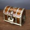 KOGB Antique Treasure Retro Chinese with Large Jewelry Treasure Small Item Pirate Treasure Desktop Perfect for Events and Gifts Chest, Alloy, Style,