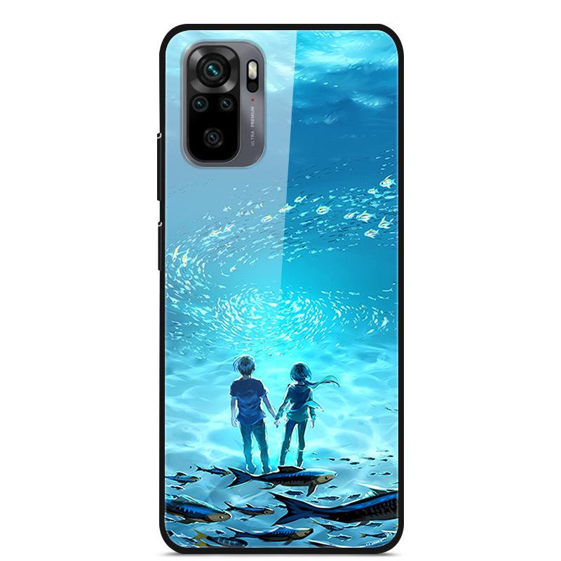 Tempered Glass Case For Xiaomi Redmi Note10 Pro Case Glass Back Cover For Xiaomi Redmi Note 10 10Pro Max Case Note10 5G Shell