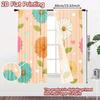 Flat Printing Curtains Without Rod Floral Hearts Delight Women Is Day Festival Creative Fabric Curtain Set Of 2 Made Polyester Washable