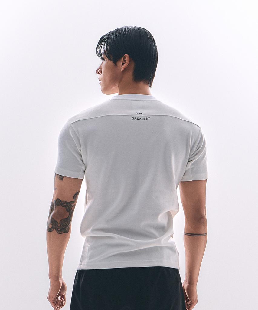 Weideun [Ali] The Greatest Muscle Fit Short Sleeve White