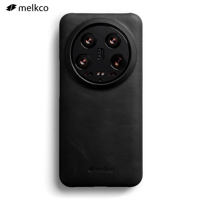 

Melkco Premium Genuine Cowhide Leather Case for Xiaomi Mi 14 Ultra Mi15 Ultra-Slim Vintage Oil Wax Microfiber inner Luxury Cover Mi14Ultra чорний