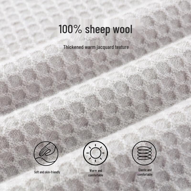 JOW Men's Heavyweight 100% Merino Wool Turtleneck Sweater