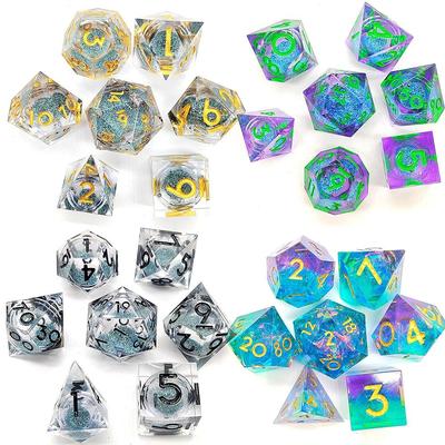 7 STKS Kristal Hars Drakenoog Dobbelstenen Bordspel Spel Dobbelstenen Tarot Halloween Longan Dobbelstenen Feest