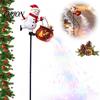 Weather Resistant Garden Decorations Christmas Stake Light, 3D Santa/Snowman Holding Glowing Cauldron Yard Decorative Lawn Ornaments for Holiday Lamp,