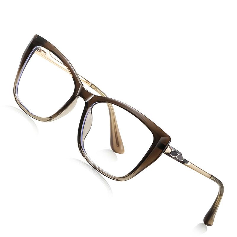 Premium Square Cat-Eye Shaped Presbyopia Eyeglasses Stylish Clear Glasses TR90 Big Frame Anti Blue Light Diopter Eyeglass Leesbrillen