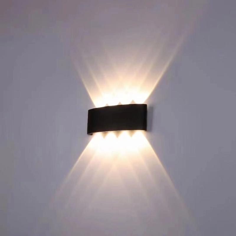 Up Down LED Wall Sconce Modern Black Wall Mount Light 1PC for Indoor Outdoor Home Hotel Hallway Decoration