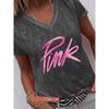 Women's V-neck short-sleeved T-shirt casual fashion
