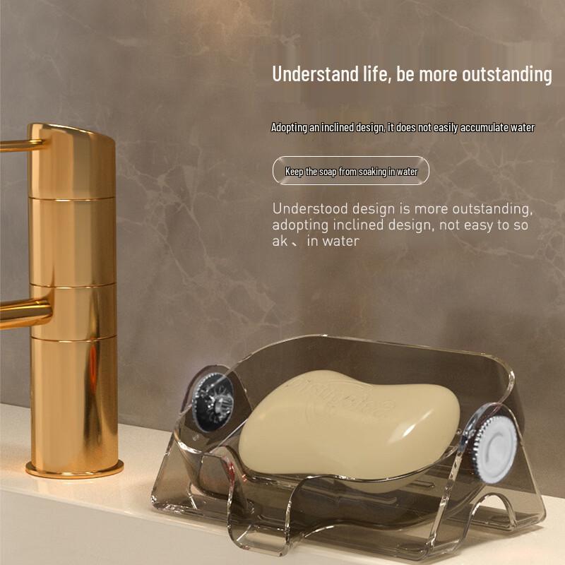 YIXI Wall-Mounted Adhesive Soap Dish Set