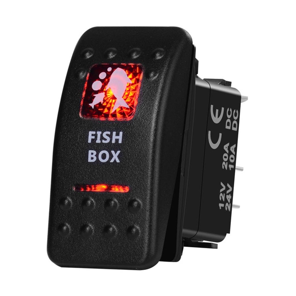 12V Led Boat Switch Red Light Car Switch Waterproof ON OFF/ ON OFF ON / Momentary for Carling NARVA Contura Truck Bus Off Road