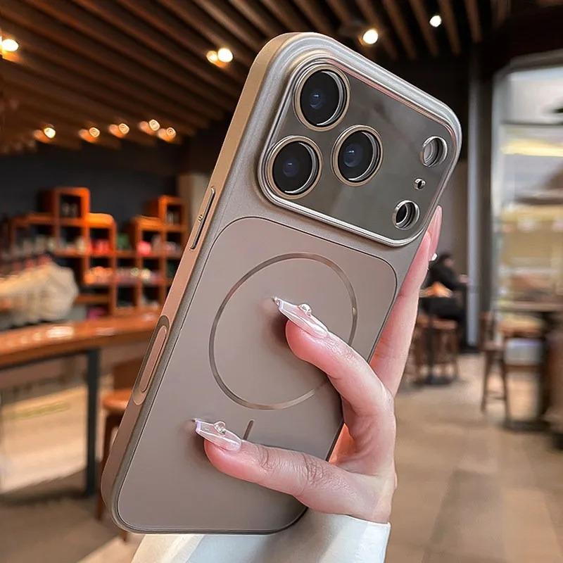 

Роскошный Матовый Магнитный Чехол Для Телефона Для iPhone 17 16 Pro Max Ударопрочные Чехлы Для iPhone 17Pro 17 16 Pro Max Защитная Крышка Объектива iPhone17 Pro