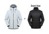 Unisex Waterproof 3-in-1 Mountaineering Jacket Set with Taped Hardshell