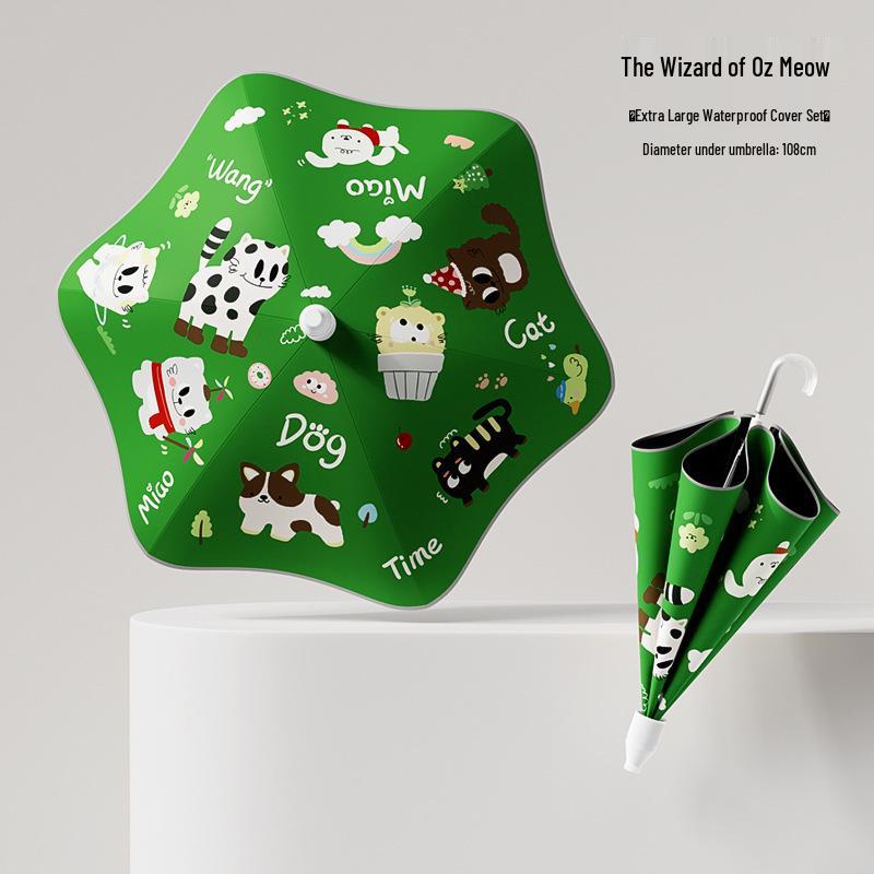 Children's UV Protection Umbrella: Long Handle, Rain or Shine, Reinforced & Enlarged for Elementary Students, Boys & Girls