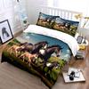Running Horses Nature Decor Set Soft Comfortable Duvet Cover Bedding Set Included 1*Duvet Cover & 2*Pillowcases, Gift