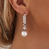 Fashion Metal  U-Shaped Drop Earrings for Women Minimalist Silver Color Asymmetric Square Ear Buckle Jewelry Party Gifts