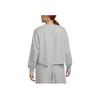 Nike Sportswear Solid Color Fleece Crewneck Long Sleeve Workout Top Women Tops Dark-Gray FB8265-063