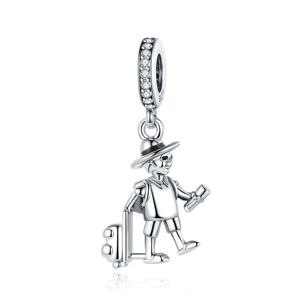 S925 Silver DIY Craft Accessories Fashion Kissing Figure Charms For Couples Handmade Jewelry Making Supplies