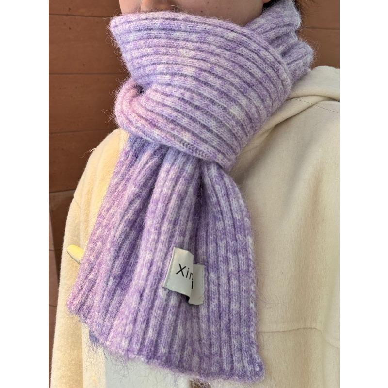 

Шерстяной шарф Женский Новый Зимний Высококлассный Универсальный и Милый Вязаный Шерстяной Шарф Мужской Теплый для Шеи Корейская Версия