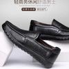 Summer Men Loafers High Quality Cowhide Leather Shoe Breathable Hollow Out Sandals Mesh Casual Driving Shoes Men's Slip-on Flats