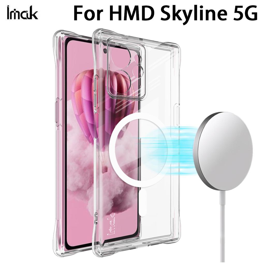For HMD Skyline 5G Phone Case IMAK Shock-resistant Soft Magnetic Case