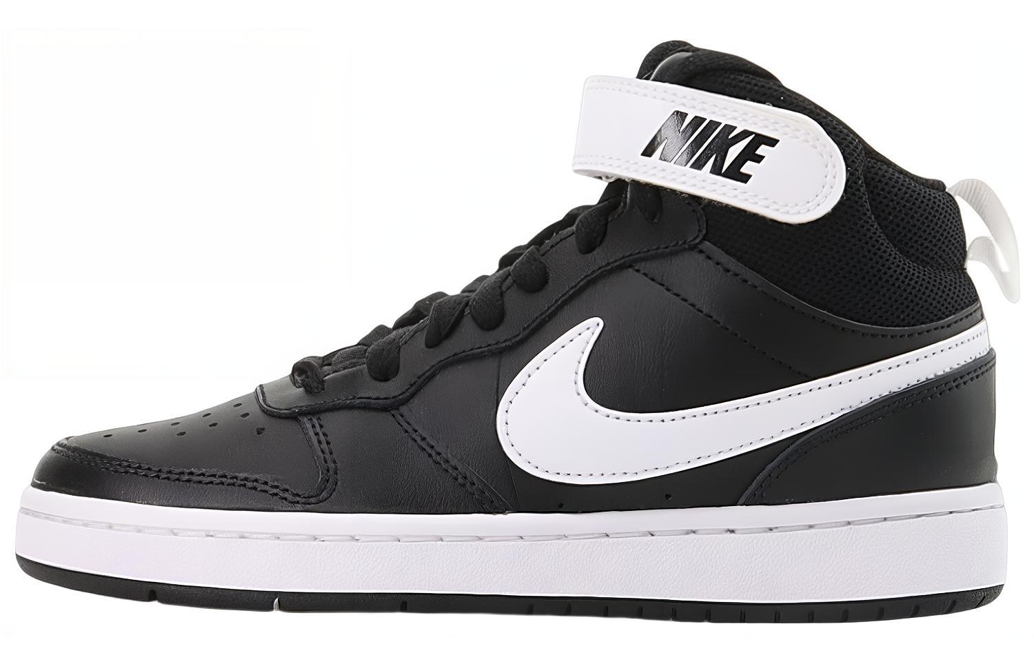 Nike Court Borough Mid 2  Black White  GS CD7782-010 39