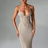 New Summer Beach Skirt Women Solid Color Sexy Knitted Beach Bikini Swimsuit Women's Dress
