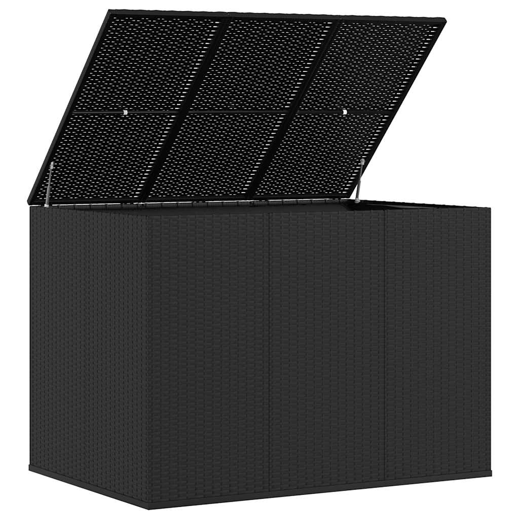 Vidaxl Skrzynia Na Poduszki Ogrodowe, Rattan Pe, 145X100X103Cm, Czarna