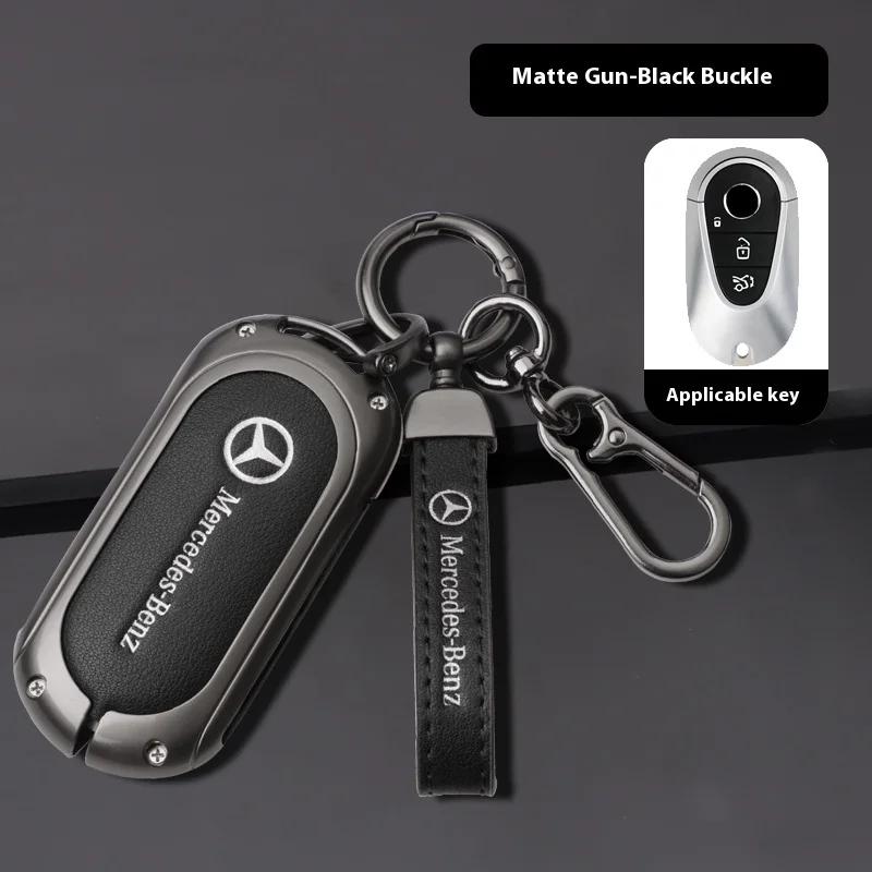 

Hot Car Sticker Car Zinc Alloy Key Case Bag Metal Key Shell For Mercedes-Benz AMG C-Class S-Class GLC EQE EQS W223 X254 V297 V29