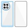 For OnePlus Ace 5 5G/OnePlus Ace 5 Pro 5G Phone Case WANLONFENG XC Series TPU Acrylic Cover with Tempered Glass (Big Lens Hole)