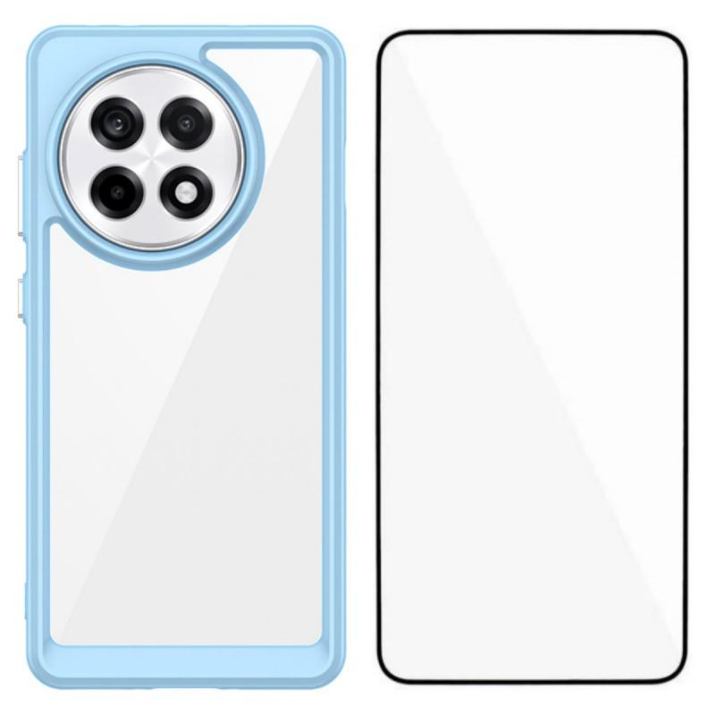 For OnePlus Ace 5 5G/OnePlus Ace 5 Pro 5G Phone Case WANLONFENG XC Series TPU Acrylic Cover with Tempered Glass (Big Lens Hole)