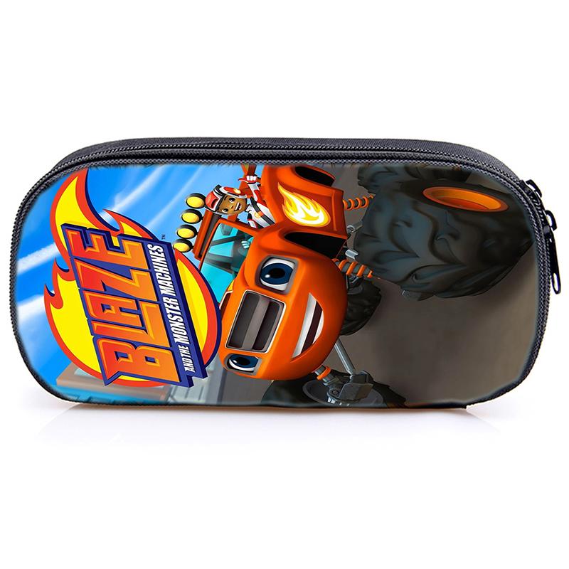 Cartoon Blaze and the Monster Machines School Backpack with Shoulder Bags Pencil Bags Boys Girls School Bags Children Rucksack