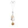 Lovely Cats Flock Design Soft Flocking Keychain Phone Charm for Keys Stylish Sturdy Accessory