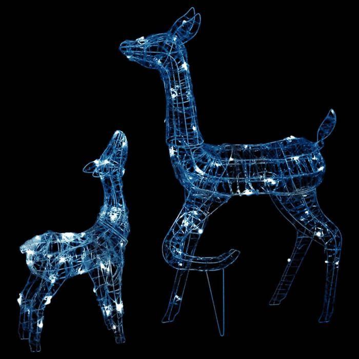 VidaXL Famille de Rennes de Décoration Rennes Lumineux Décoration de Noël Jardin Patio Arrière-cour Extérieur Intérieur 329790
